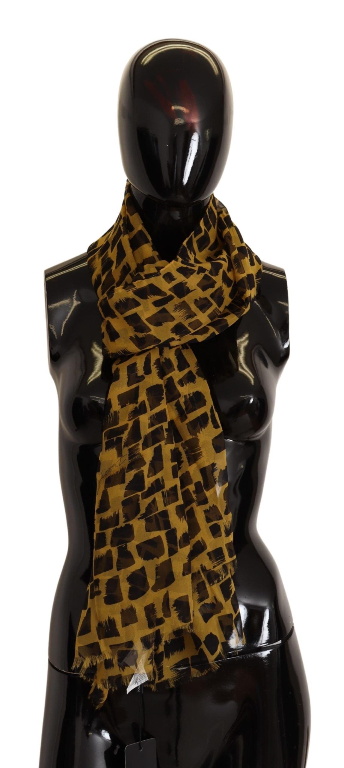 Foulard en soie Dolce &amp; Gabbana en jaune et noir