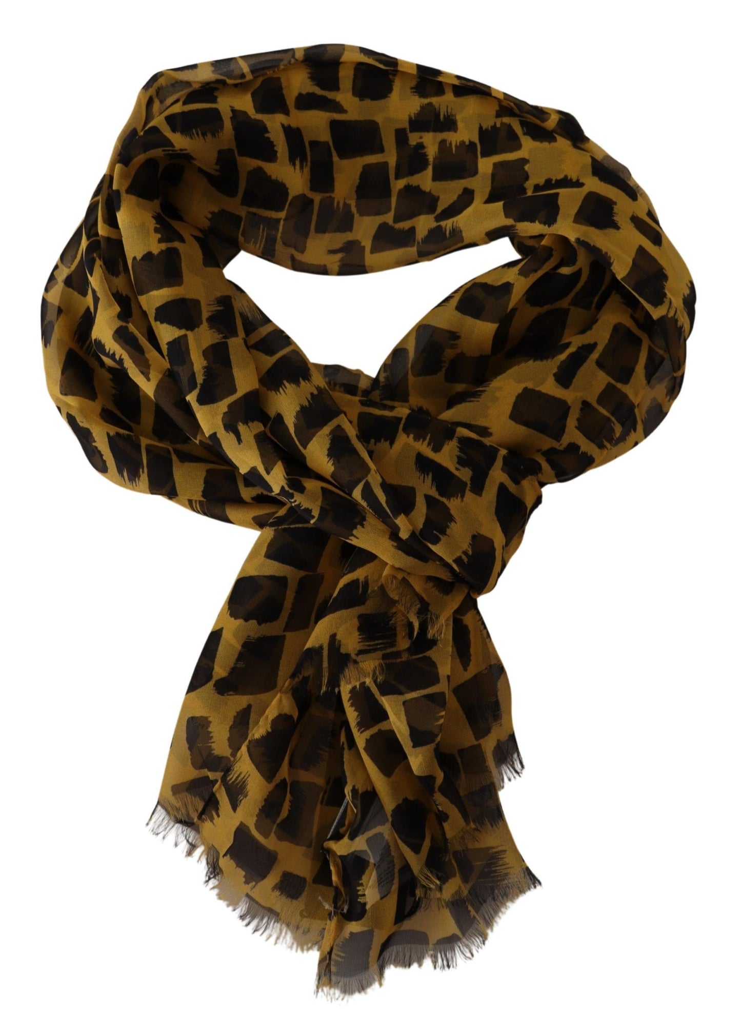 Foulard en soie Dolce &amp; Gabbana en jaune et noir