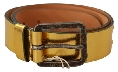 Ceinture pour homme en cuir véritable doré John Galliano