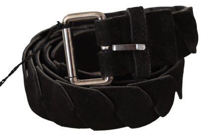 Ceinture noire Gf Ferre avec boucle en métal