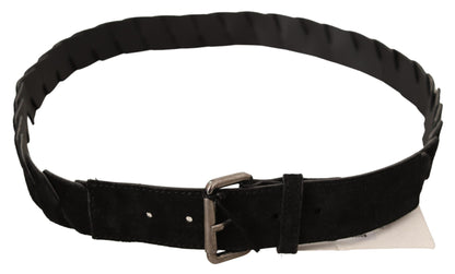 Ceinture noire Gf Ferre avec boucle en métal