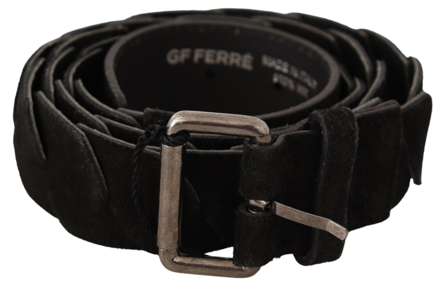 Ceinture noire Gf Ferre avec boucle en métal