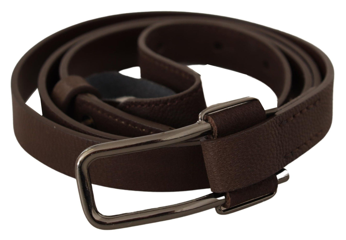 Ceinture de mode nationale marron avec boucle argentée