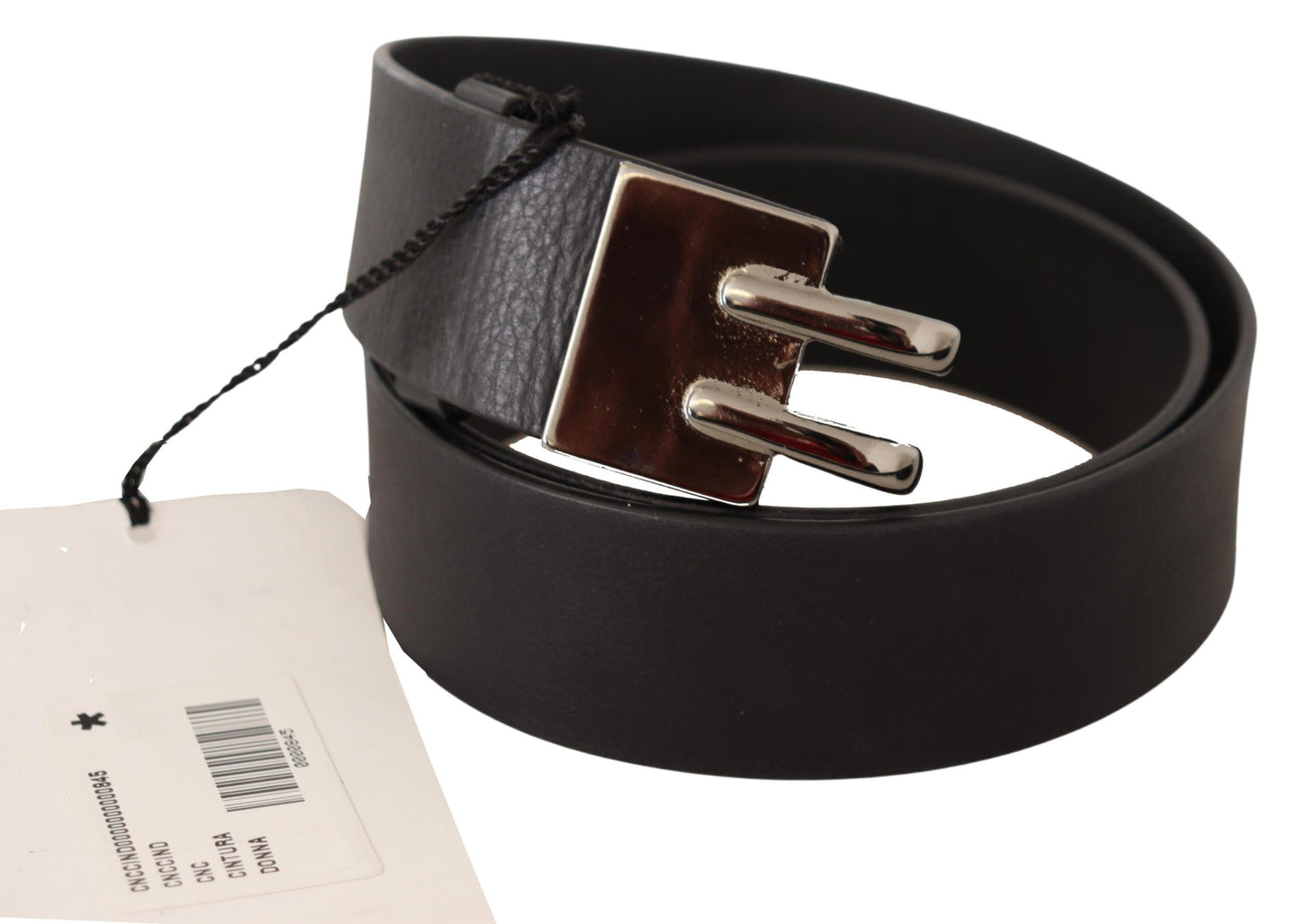 Costume national ceinture de mode en cuir noir