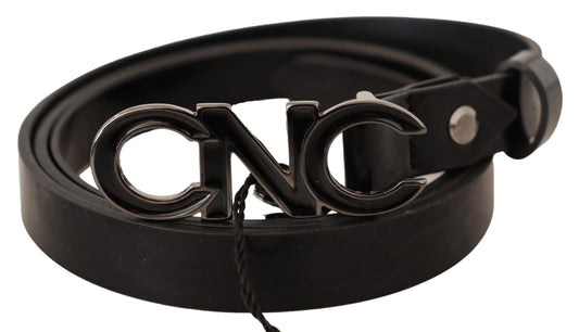 Costume national ceinture de mode en cuir noir