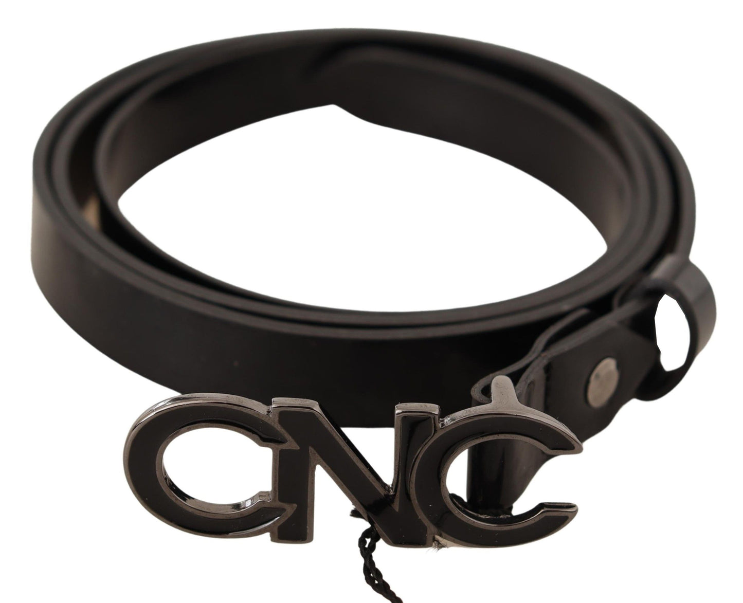 Costume national ceinture de mode en cuir noir