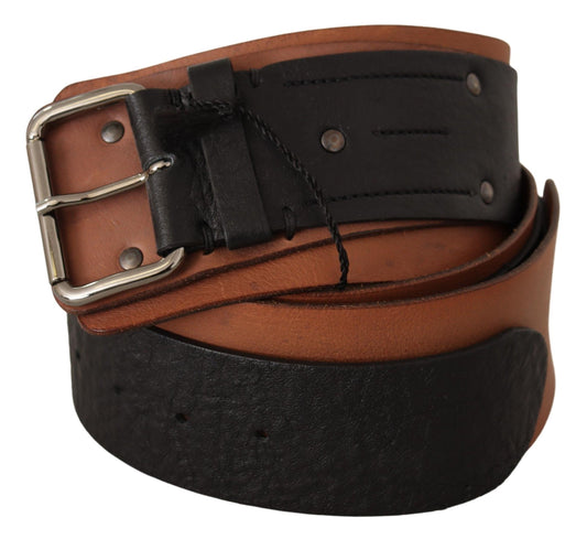 Costume national ceinture de mode en cuir bicolore