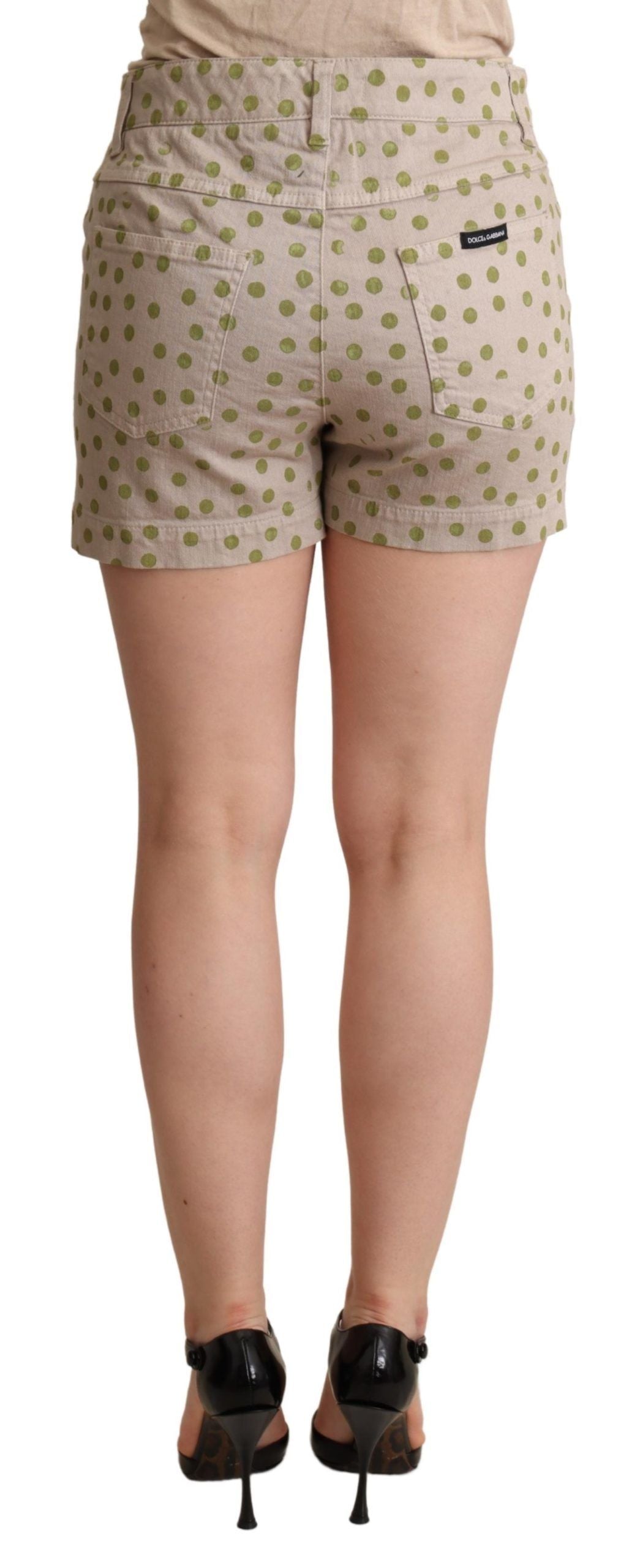 Dolce &amp; gabbana short stretch en coton à pois