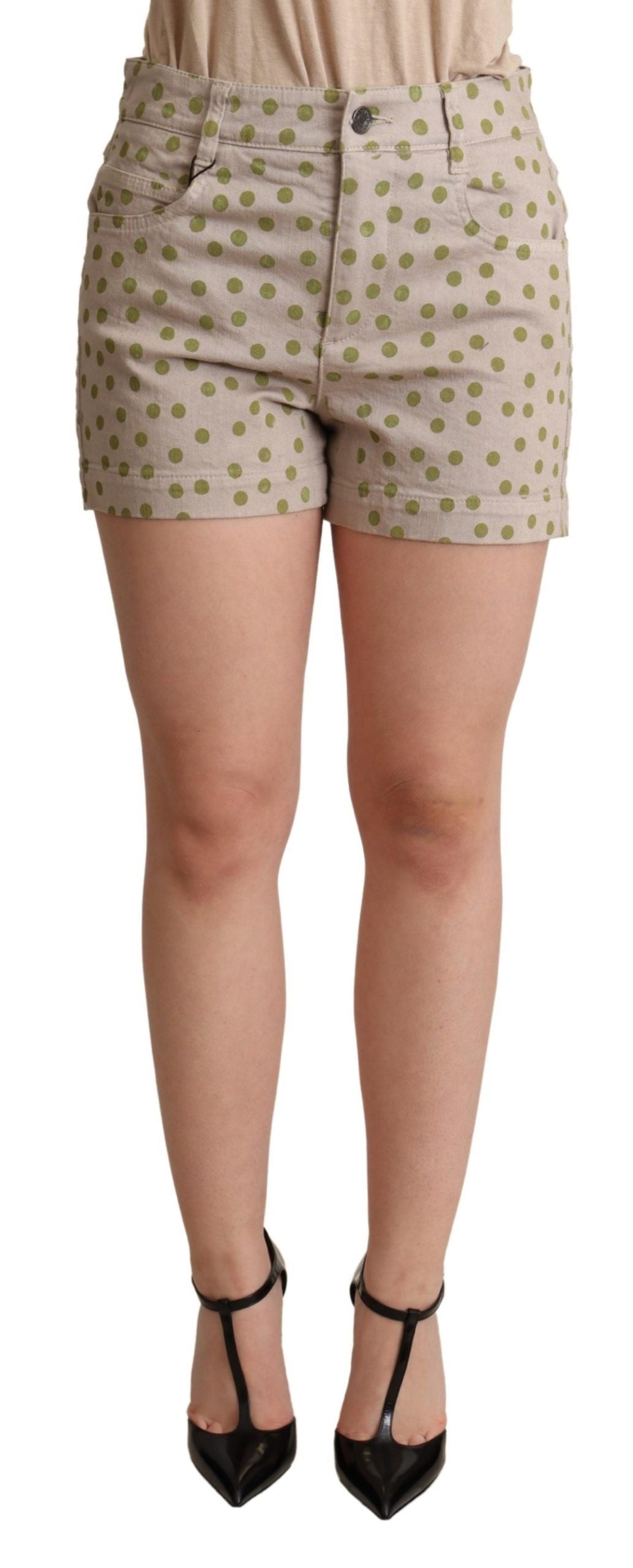 Dolce &amp; gabbana short stretch en coton à pois