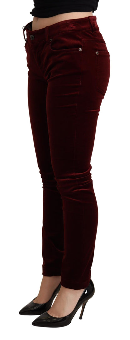 Dolce &amp; Gabbana pantalon skinny rouge bordeaux exquis