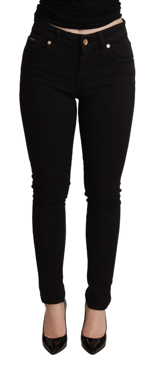 Dolce &amp; gabbana jean skinny noir taille moyenne