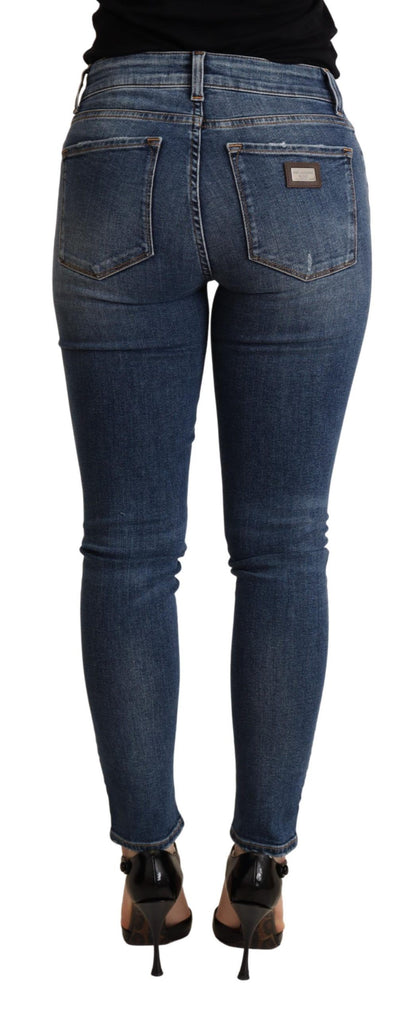 Dolce &amp; Gabbana - Jean skinny bleu taille moyenne