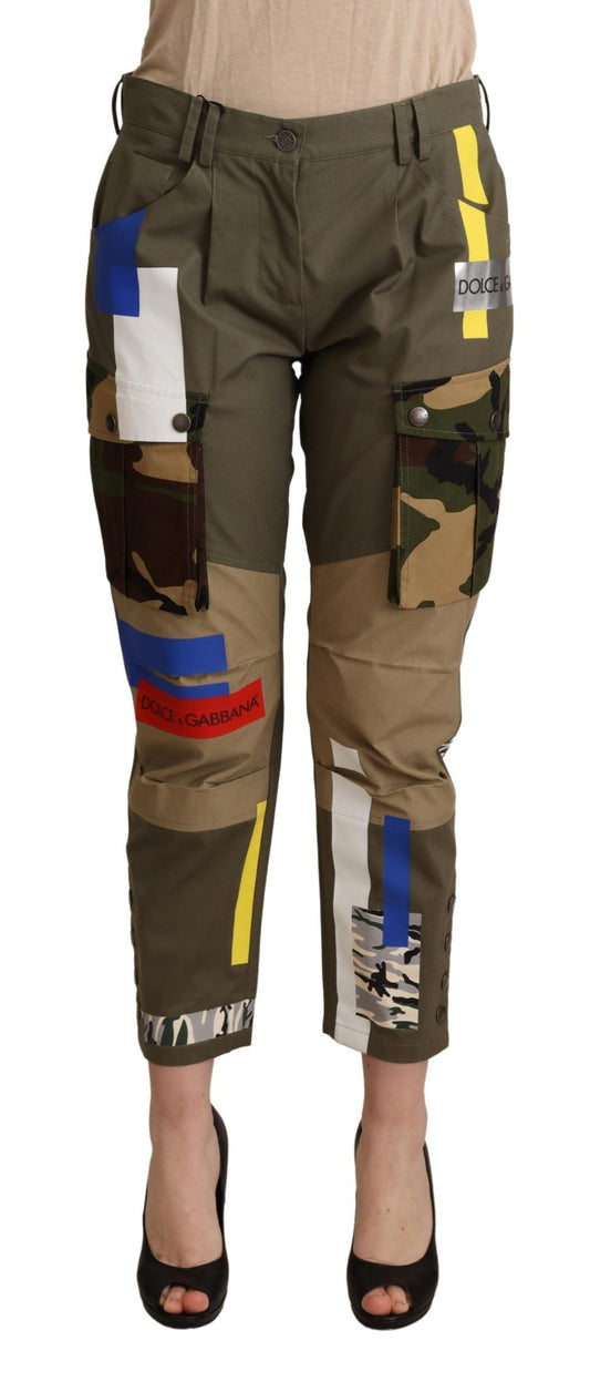 Dolce &amp; gabbana pantalon cargo à patchs multicolores