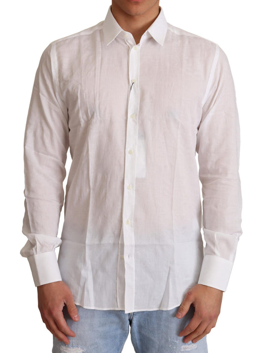 Chemise habillée martini coupe slim blanche Dolce &amp; gabbana