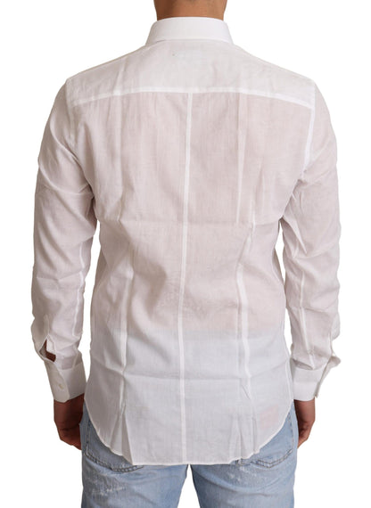 Chemise habillée martini coupe slim blanche Dolce &amp; gabbana