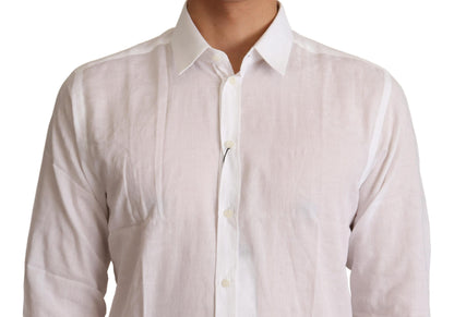 Chemise habillée martini coupe slim blanche Dolce &amp; gabbana