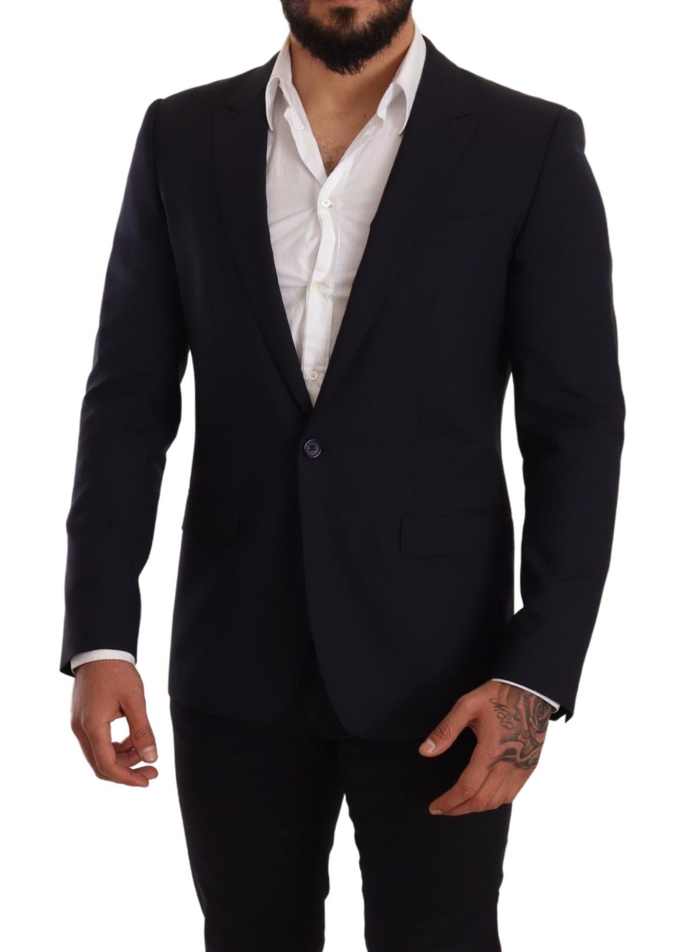 Blazer martini bleu marine Dolce &amp; gabbana par des tailleurs renommés