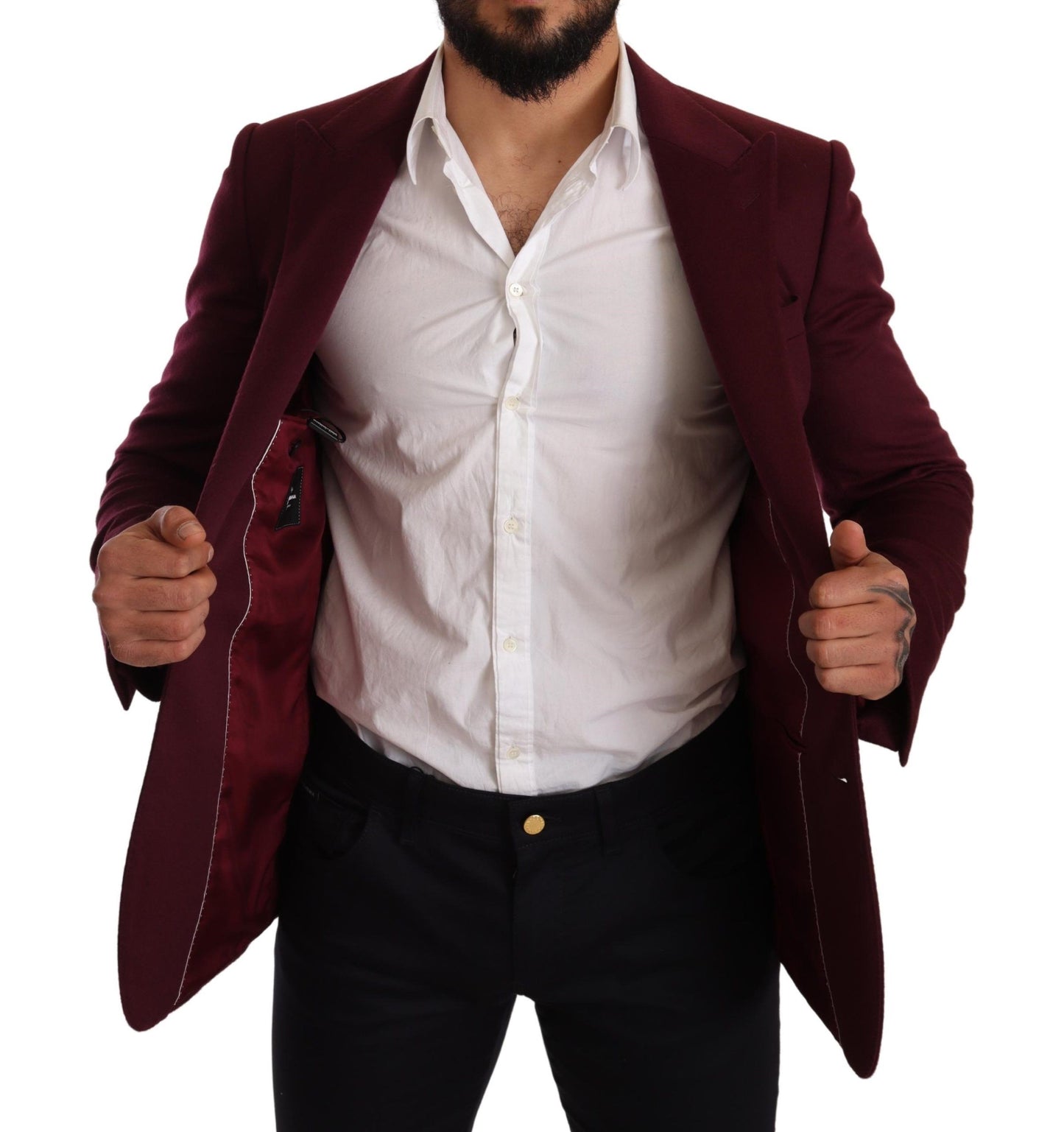 Blazer en cachemire bordeaux bordeaux Dolce &amp; Gabbana