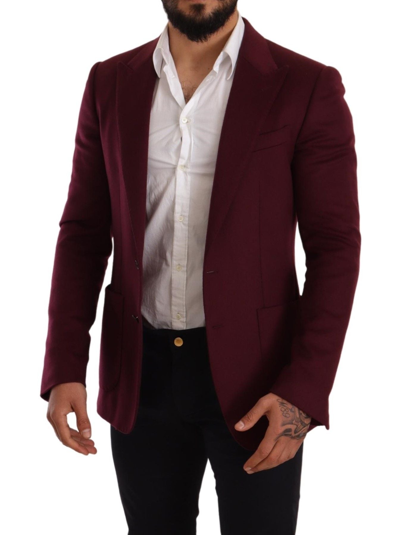 Blazer en cachemire bordeaux bordeaux Dolce &amp; Gabbana