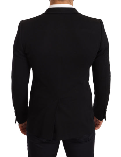 Dolce &amp; gabbana blazer slim en coton noir