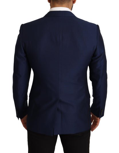 Blazer martini en laine vierge bleu marine Dolce &amp; gabbana