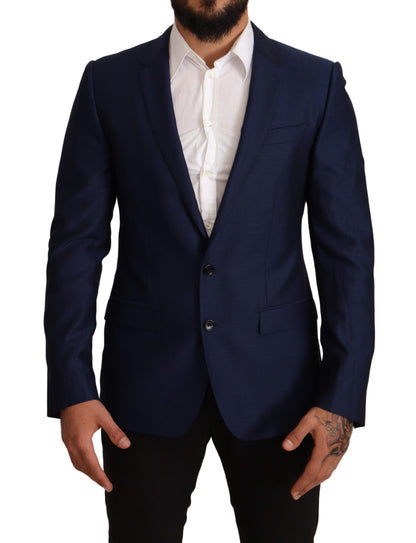 Blazer martini en laine vierge bleu marine Dolce &amp; gabbana