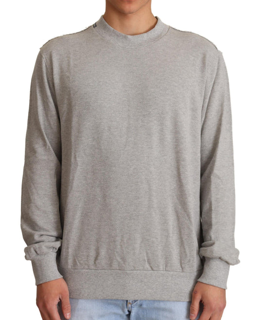 Dolce &amp; Gabbana Sofisticado suéter gris con cuello redondo