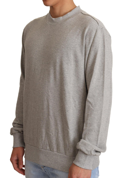Dolce &amp; Gabbana Sofisticado suéter gris con cuello redondo