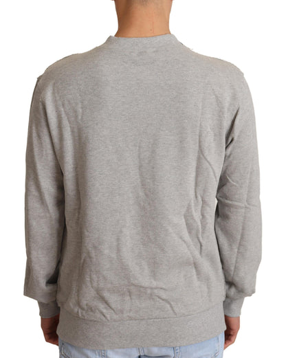 Dolce &amp; Gabbana Sofisticado suéter gris con cuello redondo
