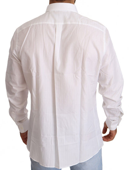 Chemise coupe martini en coton blanc Dolce &amp; gabbana