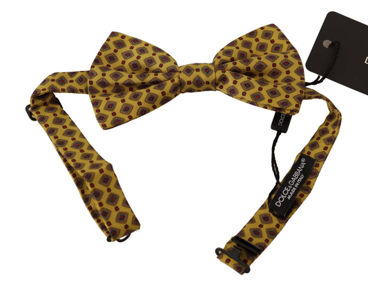 Noeud papillon en soie jaune Dolce &amp; gabbana