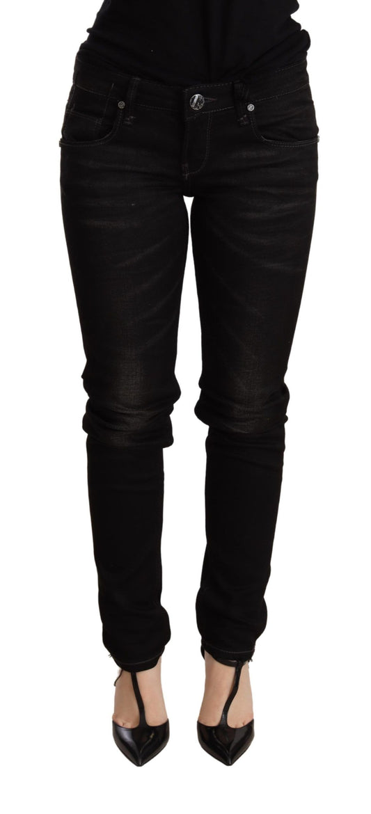 Jean skinny taille basse noir Acht