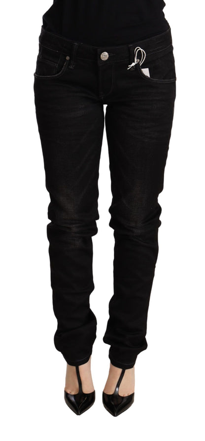 Acht - Jean skinny élégant noir délavé