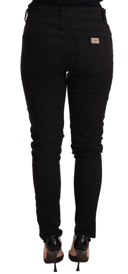 Dolce &amp; gabbana jean slim en denim noir