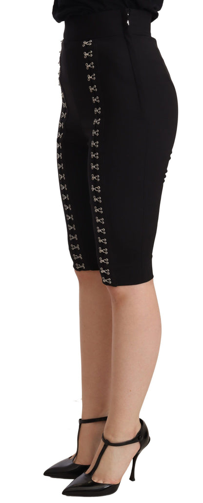 Dolce &amp; gabbana short taille haute en laine noire