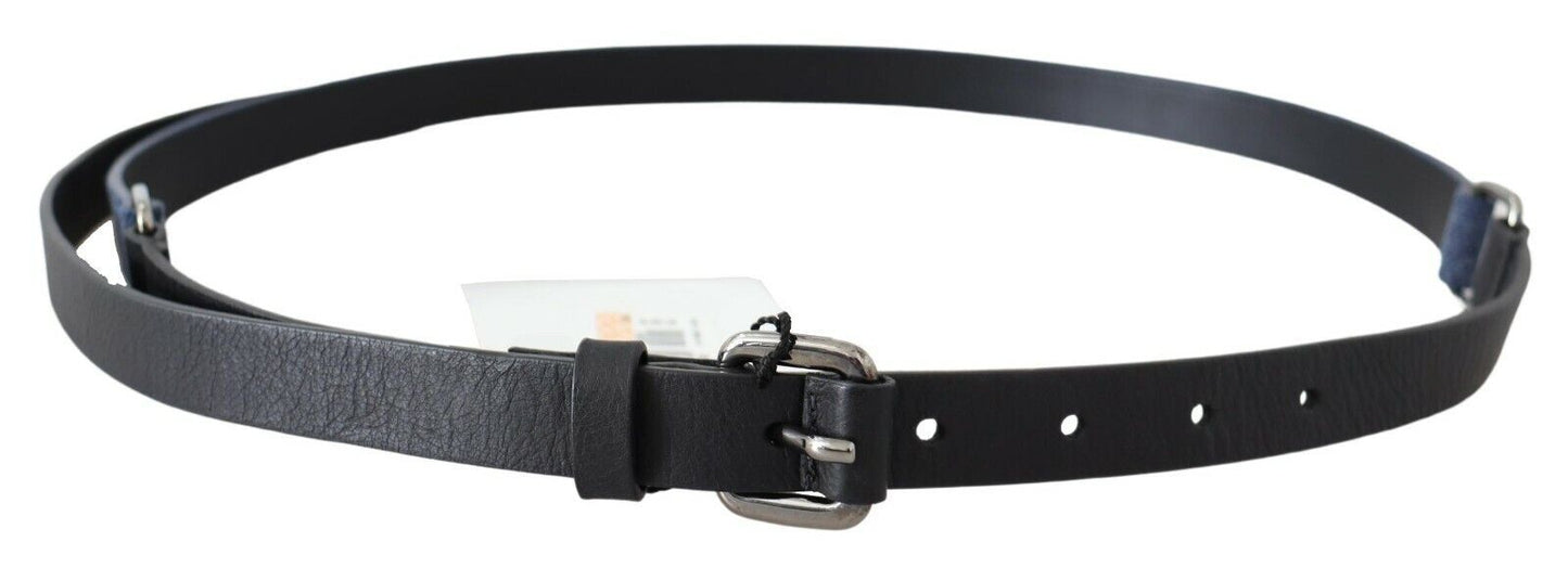 Costume national ceinture réglable en cuir noir