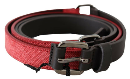 Costume national ceinture de mode en cuir marron rouge