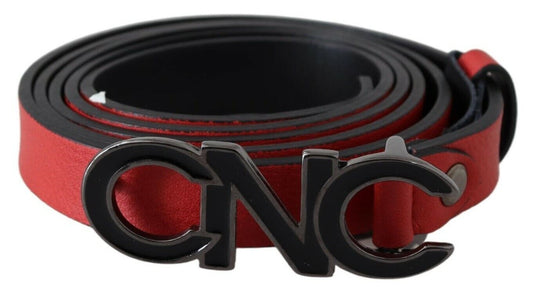 Costume national ceinture en cuir rouge