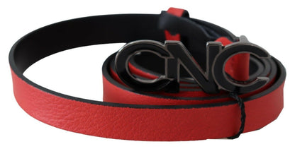 Costume national ceinture en cuir rouge