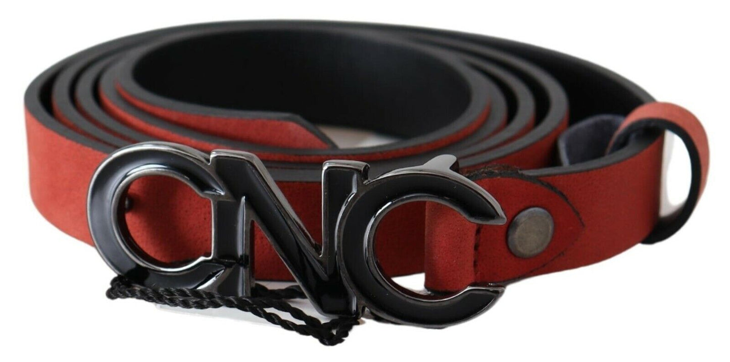 Costume national ceinture en cuir rouge sang