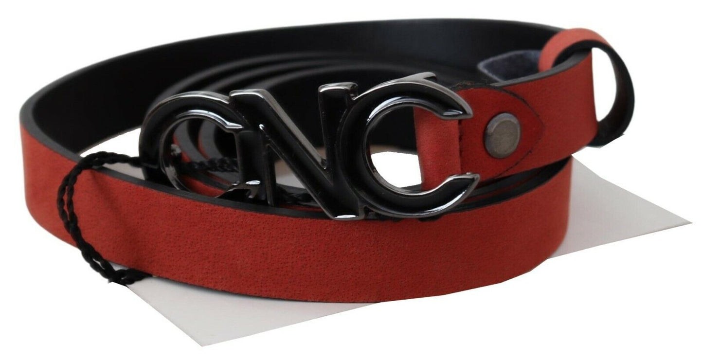 Costume national ceinture en cuir rouge sang