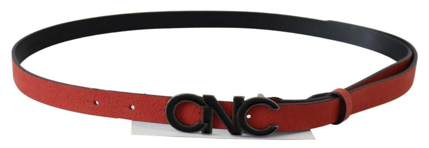 Costume national ceinture en cuir rouge sang