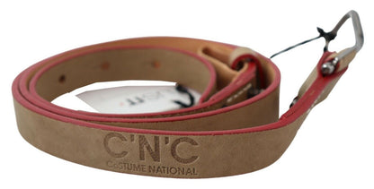 Costume national ceinture de mode en cuir beige