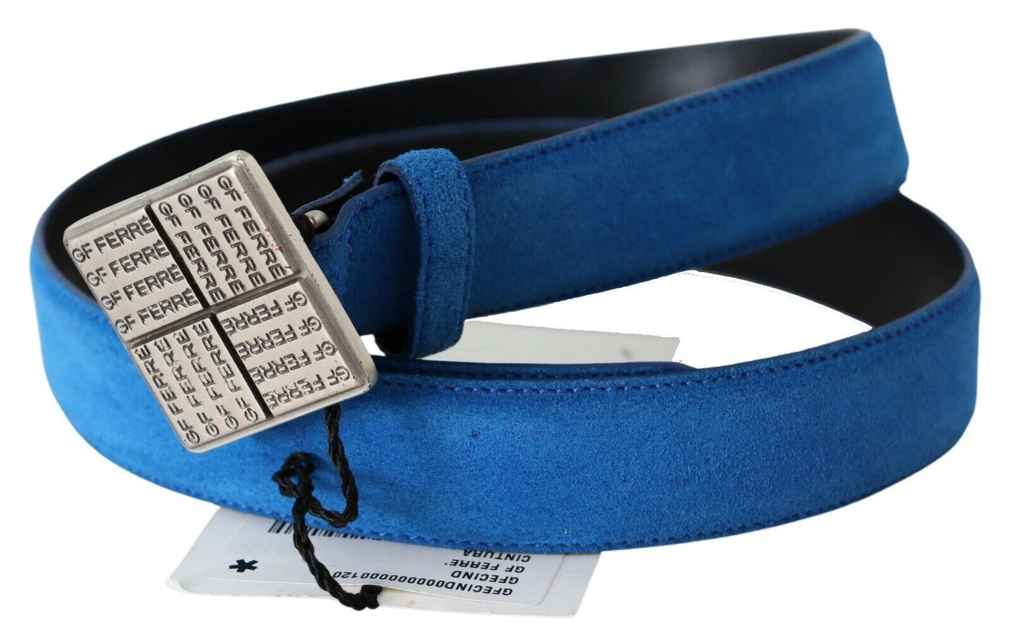 Ceinture en cuir bleu royal Gf Ferre