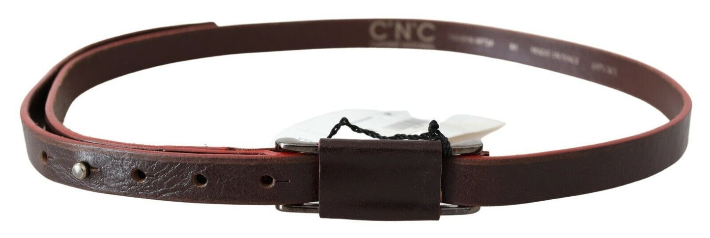 Costume national ceinture de mode en cuir marron