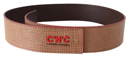 Costume national ceinture de mode en cuir beige