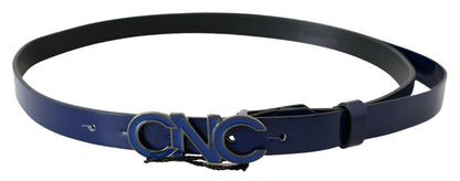 Costume national élégant ceinture de mode en cuir bleu foncé