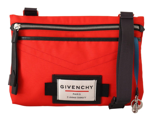 Bandolera plana Downtown de poliamida roja de Givenchy