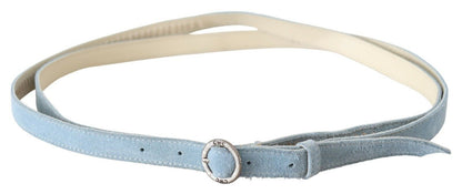 Costume national de ceinture en cuir bleu ciel - bouclez votre ceinture avec style