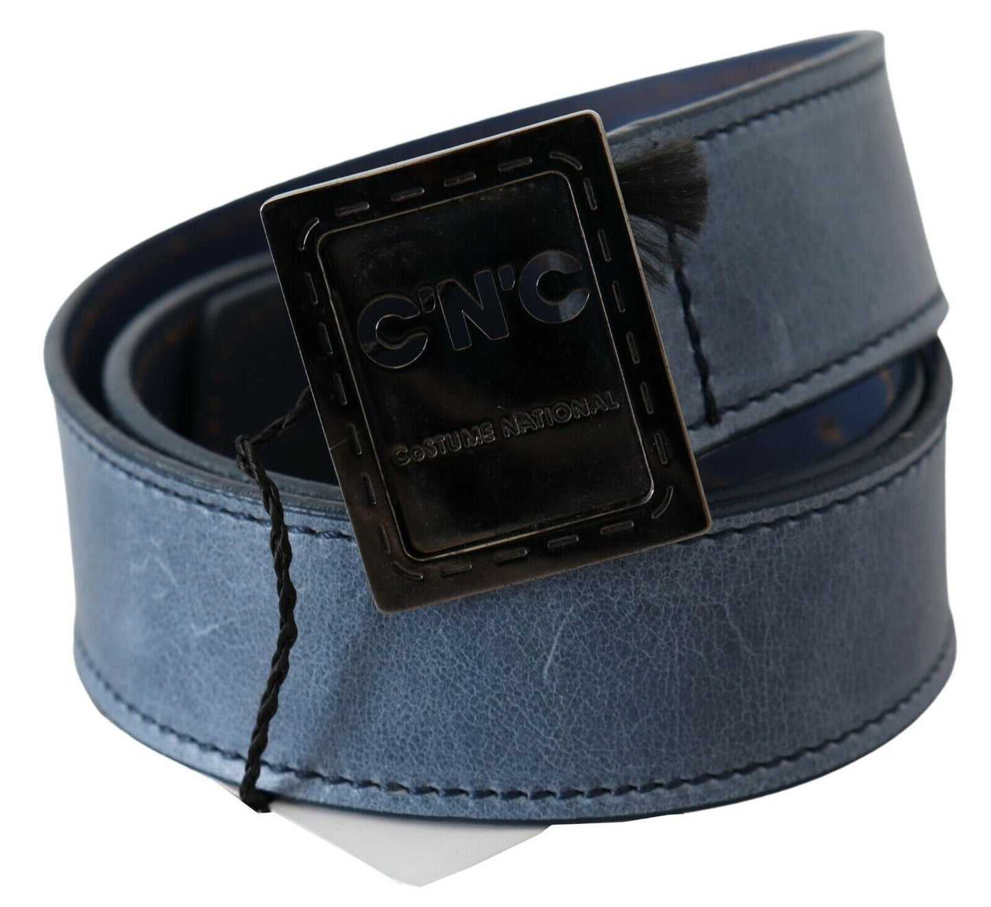 Costume national ceinture de mode en cuir bleu